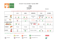 Menu du 13 au 17 janvier 2025