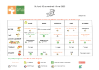 Menu du 12 au 16 Mai