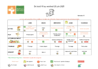Menu du 16 au 20 Juin
